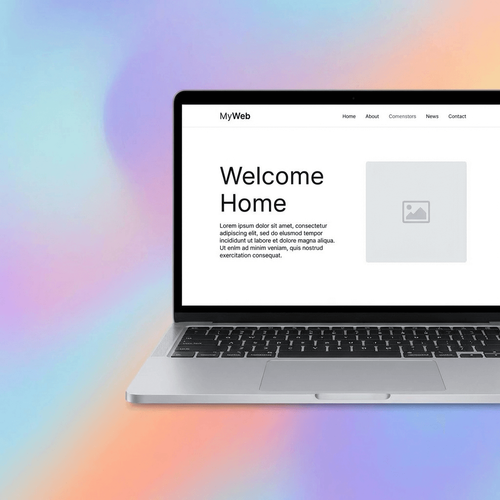 Text editor software on a laptop